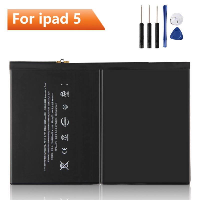 Replacement Tablet Battery For iPad 5 iPad 7 iPad 8 iPad Air A1474 A1475 A1484 Replacement Battery With Tools 8827mAh