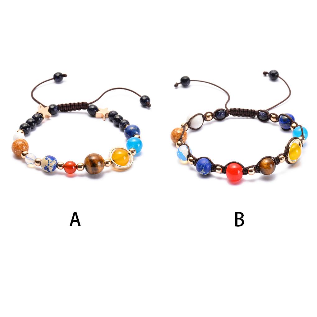 Stone Bracelet Hand Pendent Wrist Band Colorful Man Colorfast Sweet Gift Universe Birthday Gift Bead Bracelets