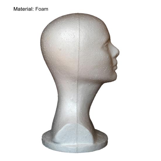 Mannequin Head Abstract Smooth Surface Foam Female Manikin Head Model Wig Hair Jewelry Display Stand for Shop