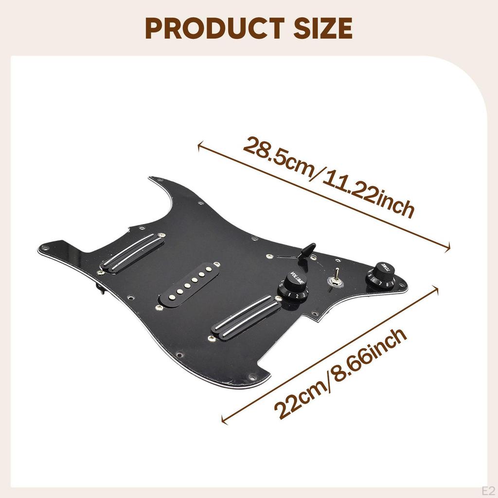 Pickguard Chitară Electrică Încărcat Precablat Rezistent la Uzură Piese Instrument Muzical Comutator Ceramic