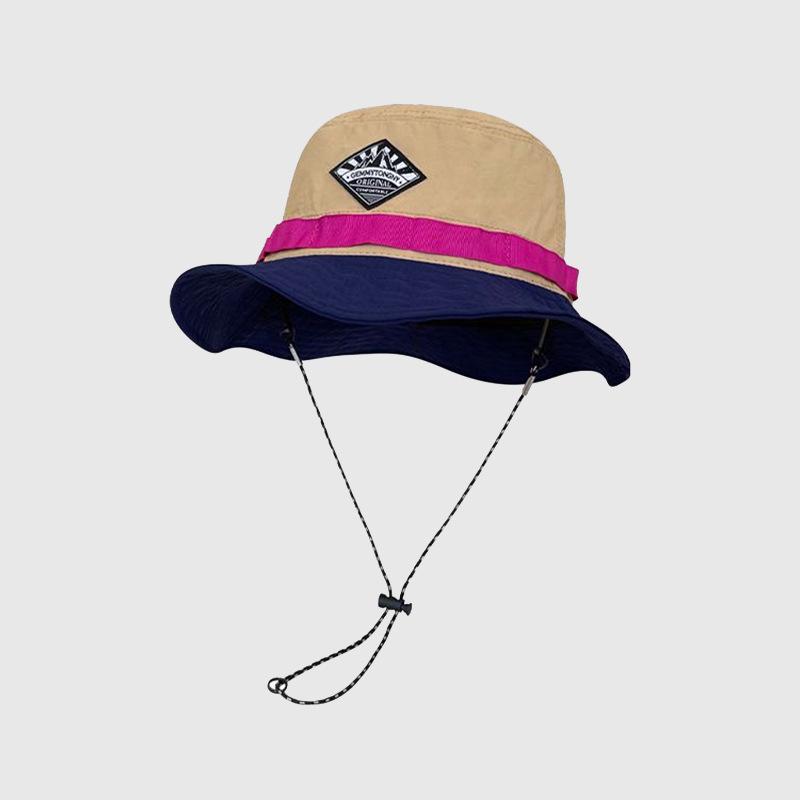 Summer Outdoor Color Blocked Quick Drying Foldable Fisherman's Hat Color Blocked Thin Mountaineering Leisure Sunshade Hat