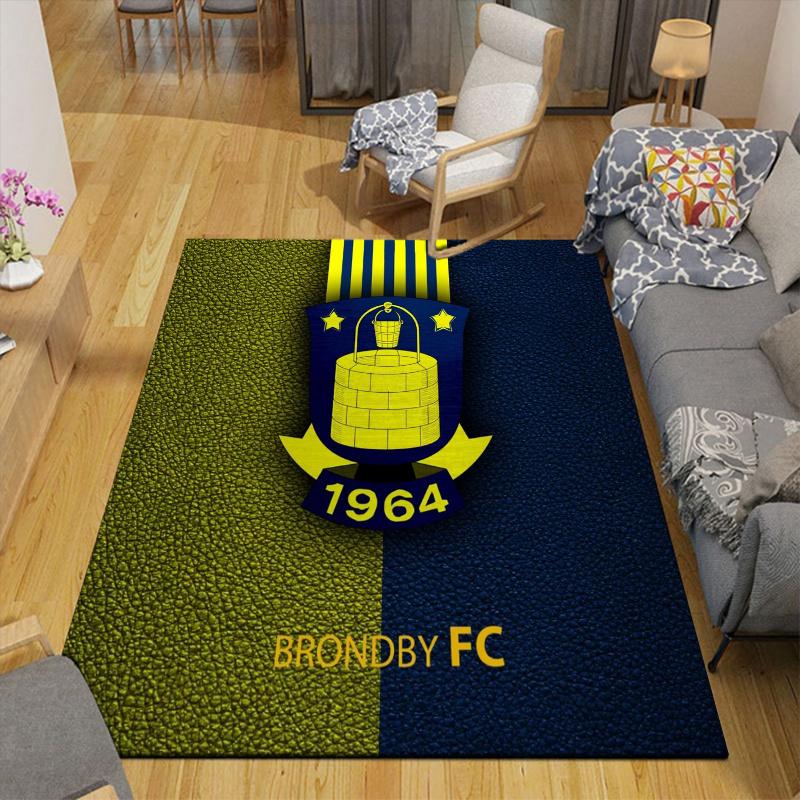 Brondby IF Home Sofa Decoration for Living Room & Bedroom, Non‑Slip Play Flannel Floor Mat for Game Room