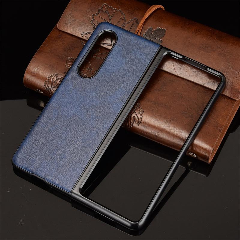 Suitable for Samsung Galaxy Z Fold4 5G Phone Case, Lychee Leather Pattern Protective Cover, Hard Shell Zfold 4th Generation Case