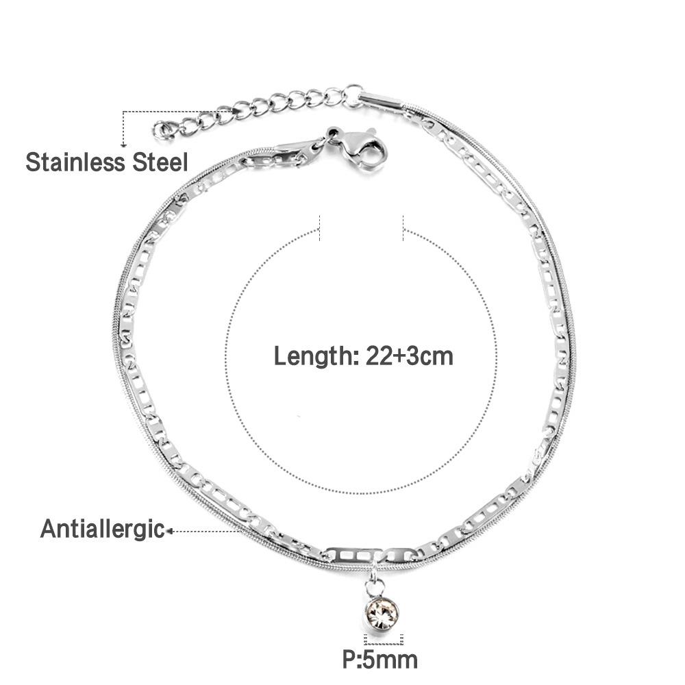 Double Layer Gold Ankle Bracelet Fashionable And Versatile Women's Foot Jewelry Unique Design Delicate Ankle Chain