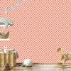 Checkerboard Wallpaper Peach, White and Coral 50x1000