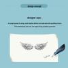 Silver Ziyun Original S925 Angel Wing Earrings with Inlaid Zircon - Unisex Retro Design.