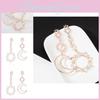 Boucles d'oreilles élégantes en or rose Lune et Soleil Mode Alliage Bijoux Minimalistes Pour Femmes