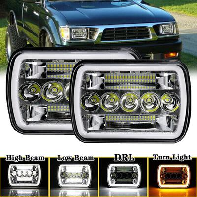 Motosiklet Led Far 5 X 7 inç / 6 X 7 inç Kare Far 400w 40000lm Ip67 Su Geçirmez Modifiye Parçalar