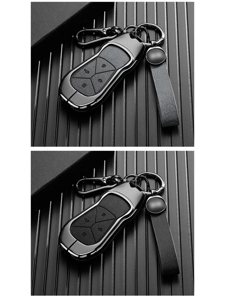 XPeng P7 Key Cover with Metal Protective Shell for 25 Mona M03/G6/G9/P7 Models