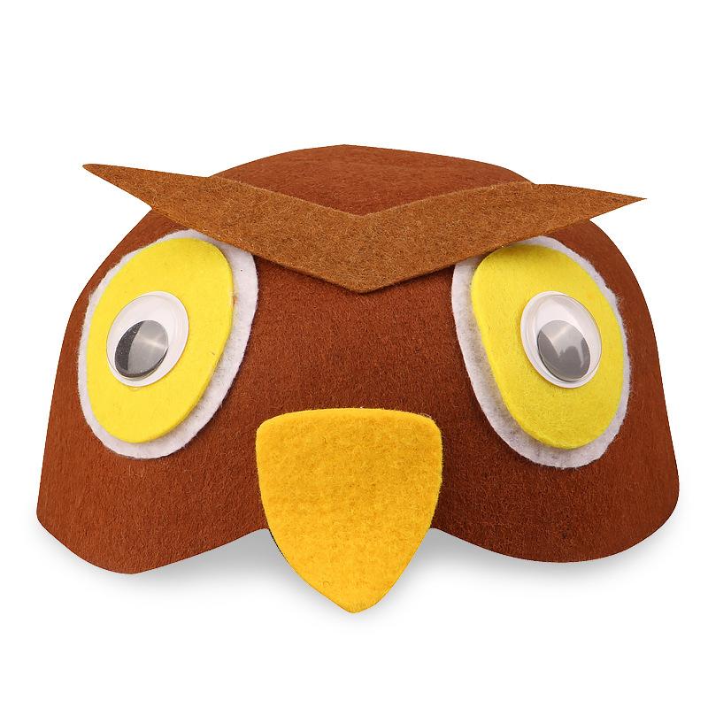 Cartoon Animal Party Kids Hat Children's Day Stage Performance Props Zoo Carnival Felt Hat Zodiac Rabbit Mouse Headdress