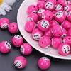 16mm Farbe Billardkugel Loch Acryl Armband DIY Schmuck In Arbeit Handgemachte Accessoires Runde Perlen Lose Perlen
