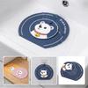 White Bear Double Layer Rotating Drain Cover Soft Pvc Bathroom Anti Odor Mosquito Proof Drain Cover Odor Absorbent Mat