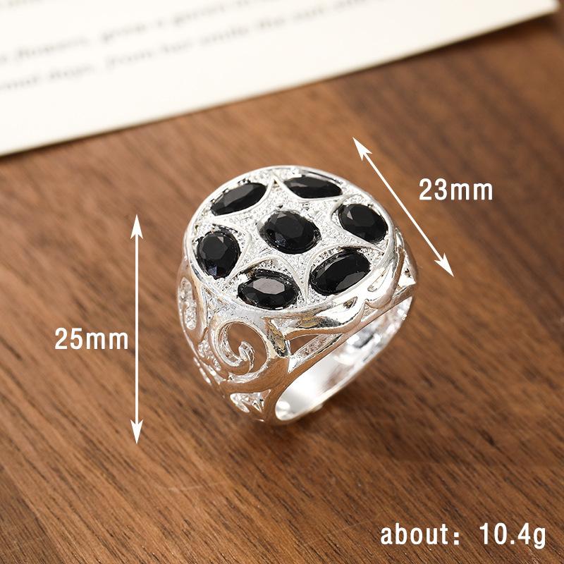 Trend Personality Light Luxury Micro-Inlaid Hollow Niche Design Temperament Versatile Fashion Jewelry No. 7
