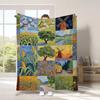 Van Gogh's Checkered Theme polyester Bedroom velvet flannel soft sofa cover blanket Fleece soft sofa cover blankets for beds