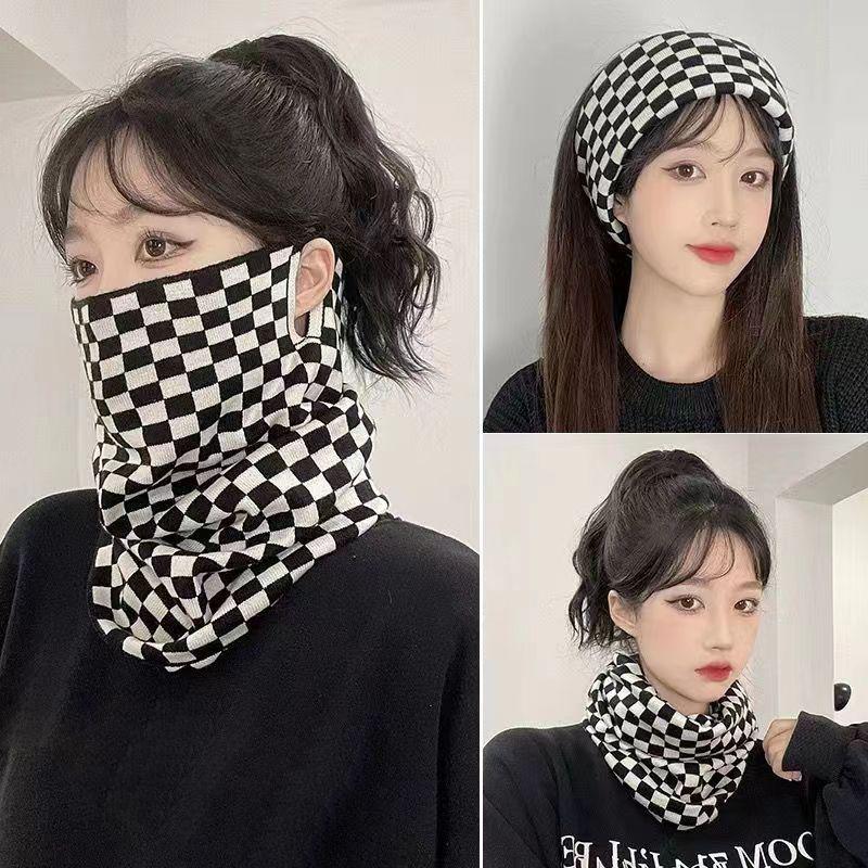 Versatile Winter Hanging Ear Mask Scarf Warm Windproof Face Mask Neck Protection For Women Outdoor Sports Headscarf