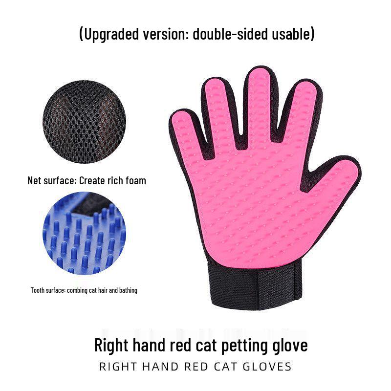 Pet Grooming Gloves: Massage & Hair Removal for Cats & Dogs