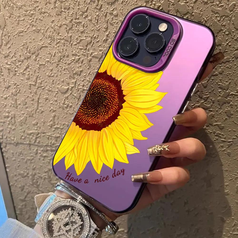 Sunflower Case For Honor X8B X6B X7A X7B X8A X9A 5G X9B X50i Phone Case For Huawei Honor X7b 4G5G IMD Sliver Shockproof Fundas