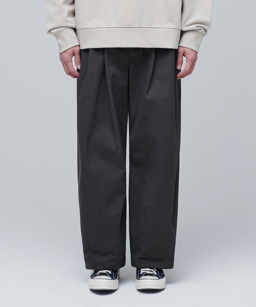MUSINSA STANDARD Cotton Wide Balloon Pants [Dark Gray]