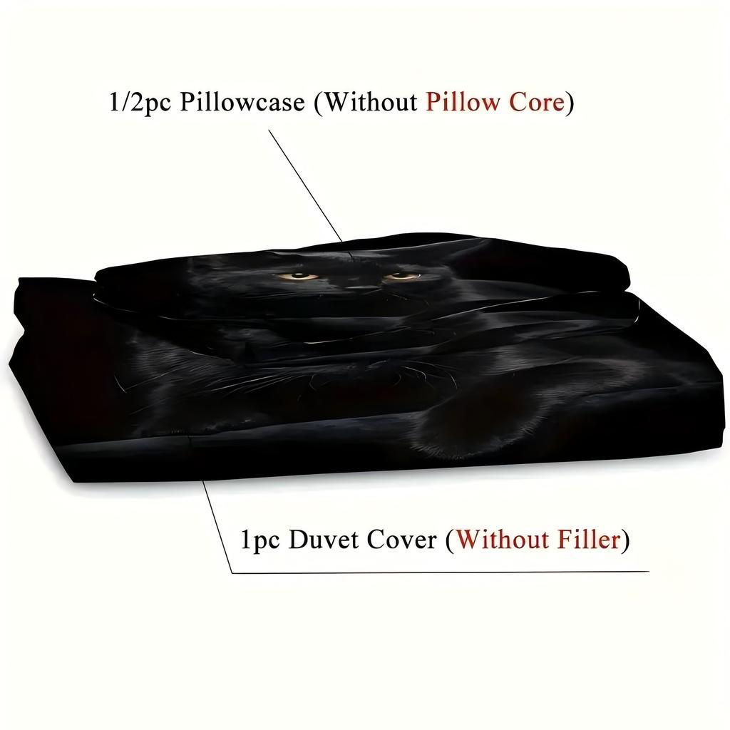 Cute Cat 3d Printed Duvet Cover Pillowcase Soft Bedding Accessories Home Decor Cute Animal Pet Theme For Boys Girls Quilt Covers