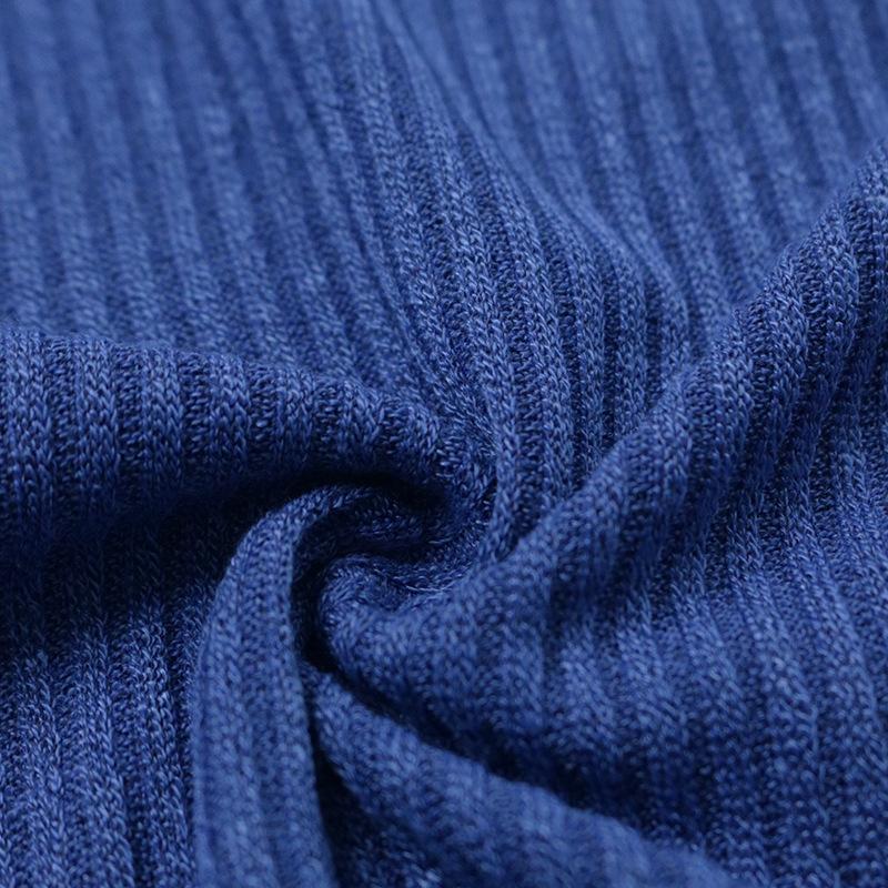 Herren Strickwaren Dünnes V-Ausschnitt Herren Langarm T-Shirt