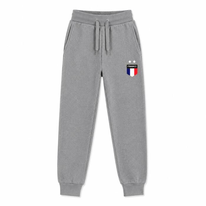 Grey Unisex Children's Jogging Football Tracksuit – Sport Set Inspired by France - Grey