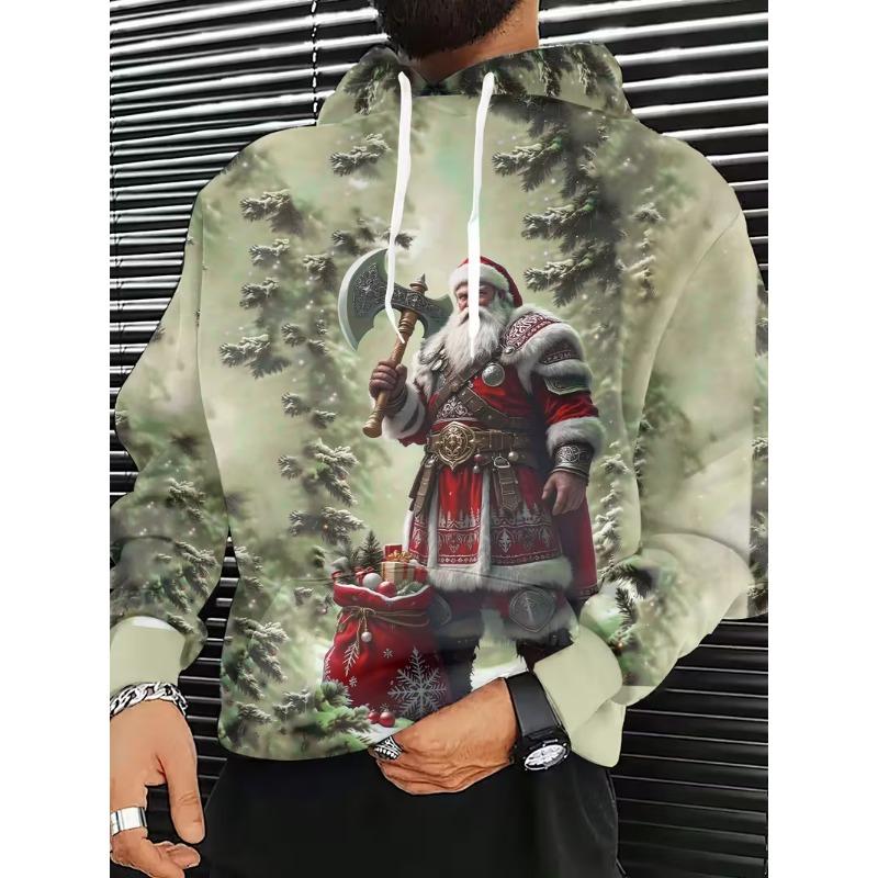 Herren 3D Weihnachtsmann Aufdruck Kapuzenpullover Hoodie Pullover Weihnachten Damen Freizeit Winterkleidung Kostümpartys