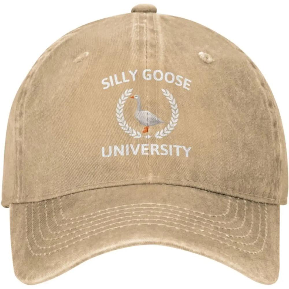 Шляпа Silly Goose Шляпа Silly Goose University Шляпа для женщин и пап, забавная кепка Adjustable естественный