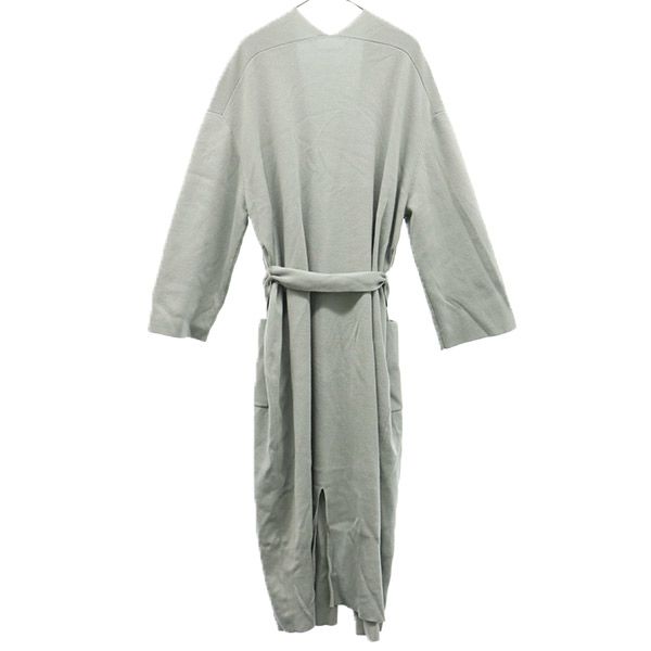 Mila Owen Long Sleeve Long Knit Cardigan Blue Gown Coat Women Used