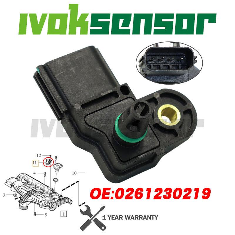 

High Quality MAP Manifold Absolute Pressure Sensor For Volvo XC70 BZ 2.4 20V SUV Diesel 2007 - 2015 0261230219 31216308
