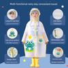 Baby Girl Cartoon Kids Raincoat with Schoolbag