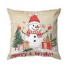 Vintage Christmas Snowman Pillowcase Bedroom Sofa Cushion Cover 100% Polyester Living Room Cushion Pillowcase Home Decor