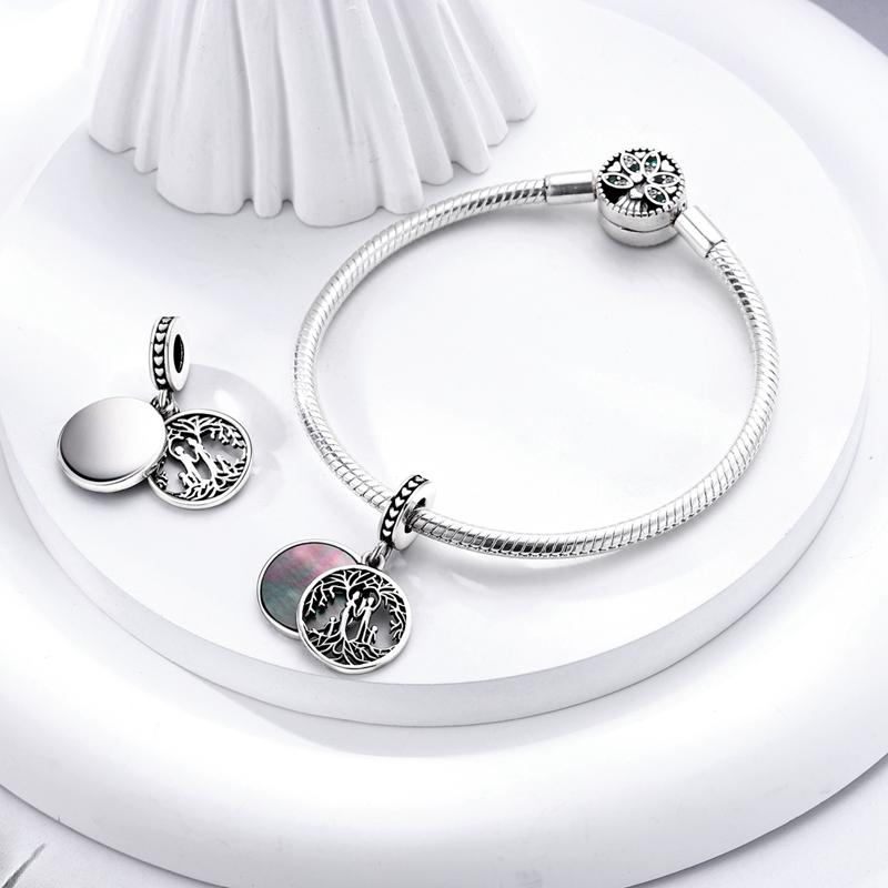 

Original Charmscopper Creative Life Tree Parent-Child Pendants Fit Charm Platabracelets For Women Jewelry Making Gifts