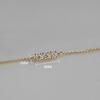 925 Sterling Silver Bracelet with 18K Gold Plating & Three Diamond Zirconia Inlays - Versatile Minimalist Design