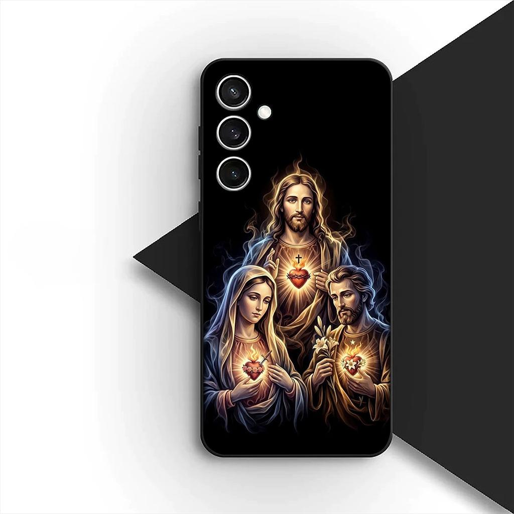 Holy Family Heart of Mary Jesus Joseph Phone Cover for Apple iPhone 17 14 15 16 Plus Pro Max 16E ProMax + 16Plus 14+ 16+ Case