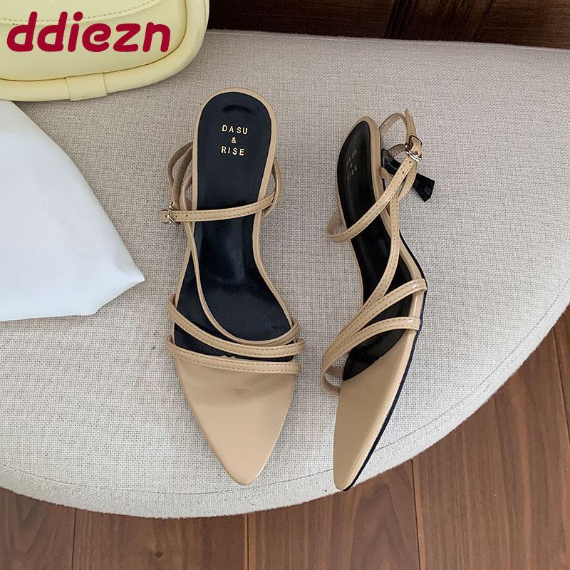 Fashion Female Ankle Wrap Footwear Women Thin Heels Sandals Shoes Fashion Pointed Toe Sexy Ladies High Heels Sandals Shoes Pumps