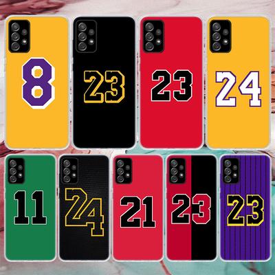 Custodia Morbida per Telefono con Numero 23 24 per Samsung Galaxy A51 A50 A71 A70 A10 A20e A30 A40 A41 A31 A21s A11 A6 A7 A8 A9 Plus 20
