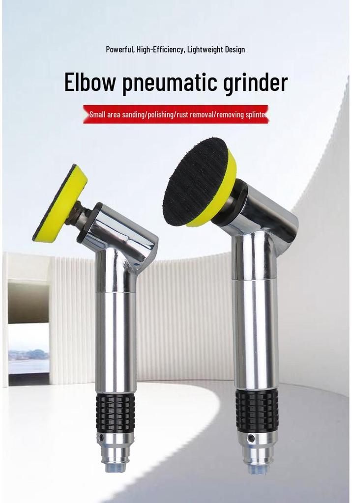 Gaobao 2" Pneumatic Sander 50mm Angled Head Round Air Polisher for Small Areas