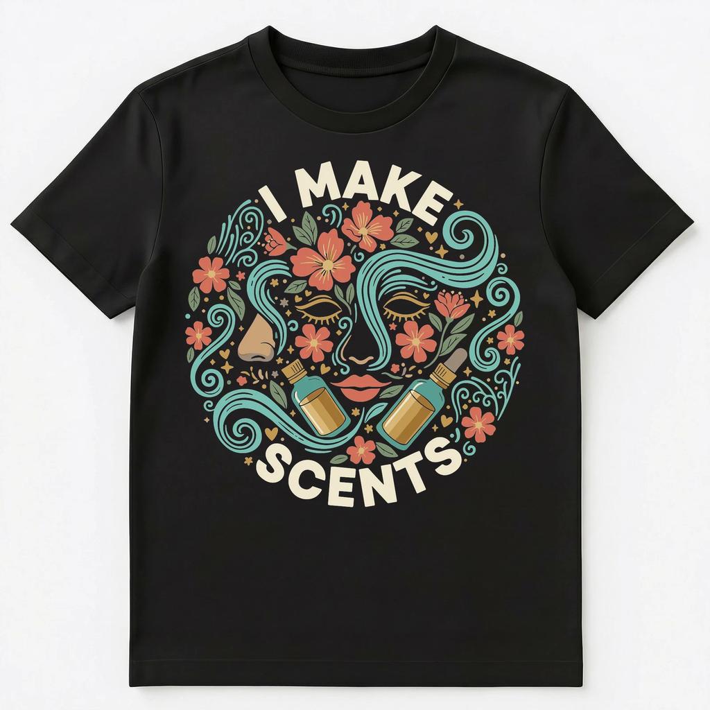 I Make Scents Floral Style Design Aroma Art Unisex T-shirt Tops Tees Unisex