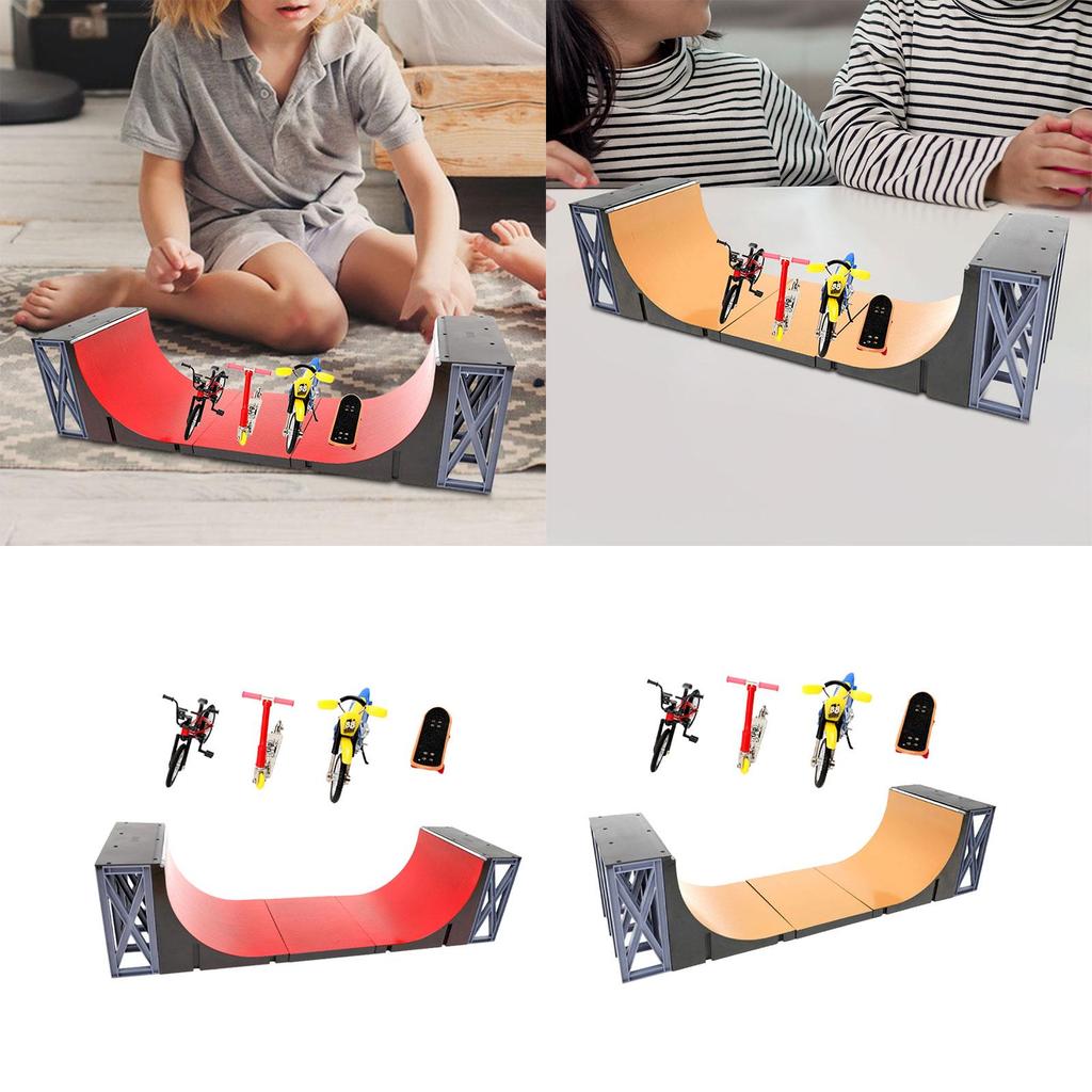 5x Finger Skateboard for Kids, Finger Skateboard Ramp Set, Finger Skateboard Toys, Training Props Gift for Kids