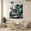 Name Benutzerdefinierte Anime Miku Wandteppich Ästhetischer Wandbehang Bedruckter Stoffdecke Dekorative Wandteppiche für Schlafzimmer Wohnzimmer Heimdekoration