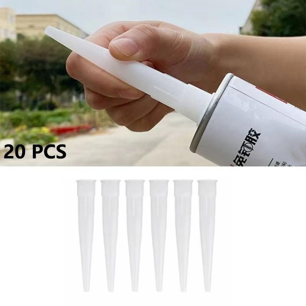 20 Pcs Universal Glass Glue Nozzles Handy DIY Tool Sealant Cover  Home Construction Tools