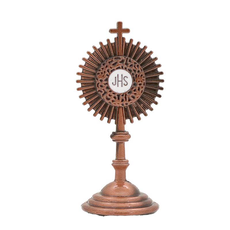 1Pc Catholic Christian Cross Jesus Figurine Communion Prayer Statue For Home Table Decoration Cross Figurine Religion Gift