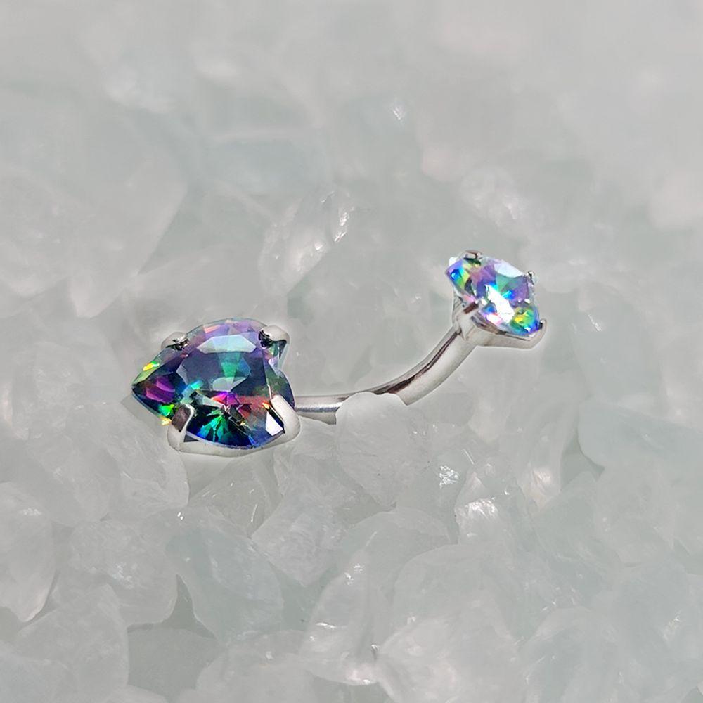 Sixme Dynamic Heart 3-Piece Belly Button Piercing