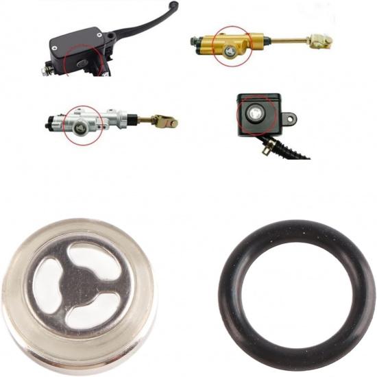 Смотровое стекло тормозного бачка, Смотровое стекло главного тормозного цилиндра мотоцикла, Стеклянная линза бачка тормозной и сцепной жидкости, Универсальный передний/задний, Герметичный, Индикатор уровня жидкости