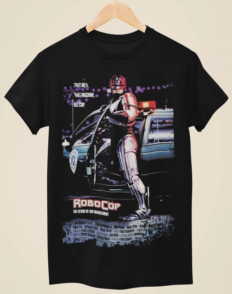Robocop Movie Poster Inspired Unisex Black TShirt S