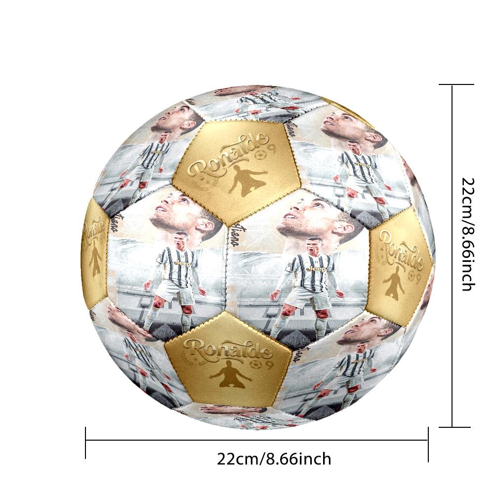 Ronaldo's Juventus Celebration Size 5 Soccer Ball Machine-Stitched Indoor/Outdoor Universal Football perfect gift for sports enthusiasts