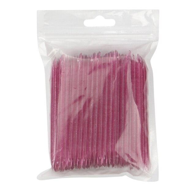 

100 шт. многоразовые хрустальные палочки с двойным концом для дизайна ногтей, толкатель для кутикулы, инструмент для удаления кутикулы, уход за педикюром, инструменты для маникюра фиолетовый