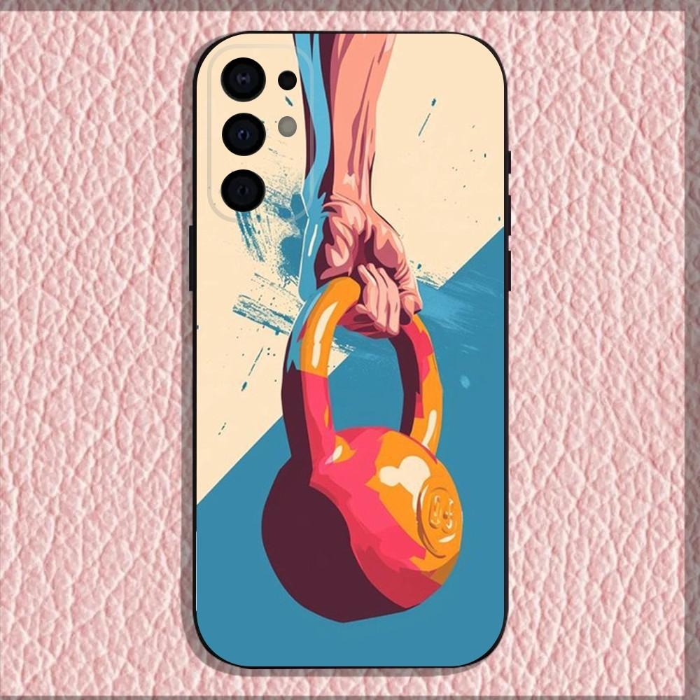 Gym Fitness Bodybuilding Phone Case For Samsung S25,S24,S21,S22,S23,S30,Ultra,S20,Plus,Fe,Lite,Note,10,9,5G Black Cover