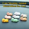 1pc Car Lovely Sleeping Animals Ornaments Auto Interior Accessories Car Dashboard Center Console Bear Pig Duck Decoration
