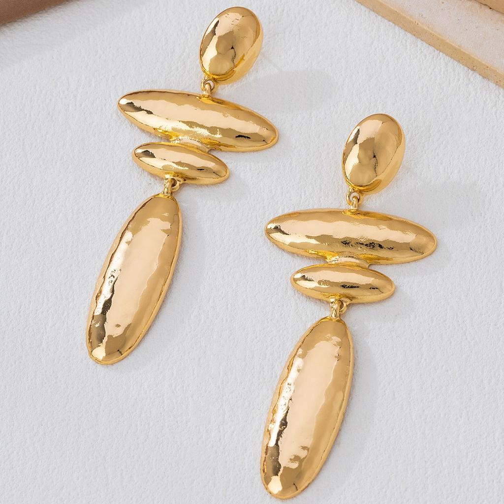 Temperament Simple Long Geometric Water Drop-Shaped Alloy Earrings Personalized Creative Fashion Simple Versatile Earrings
